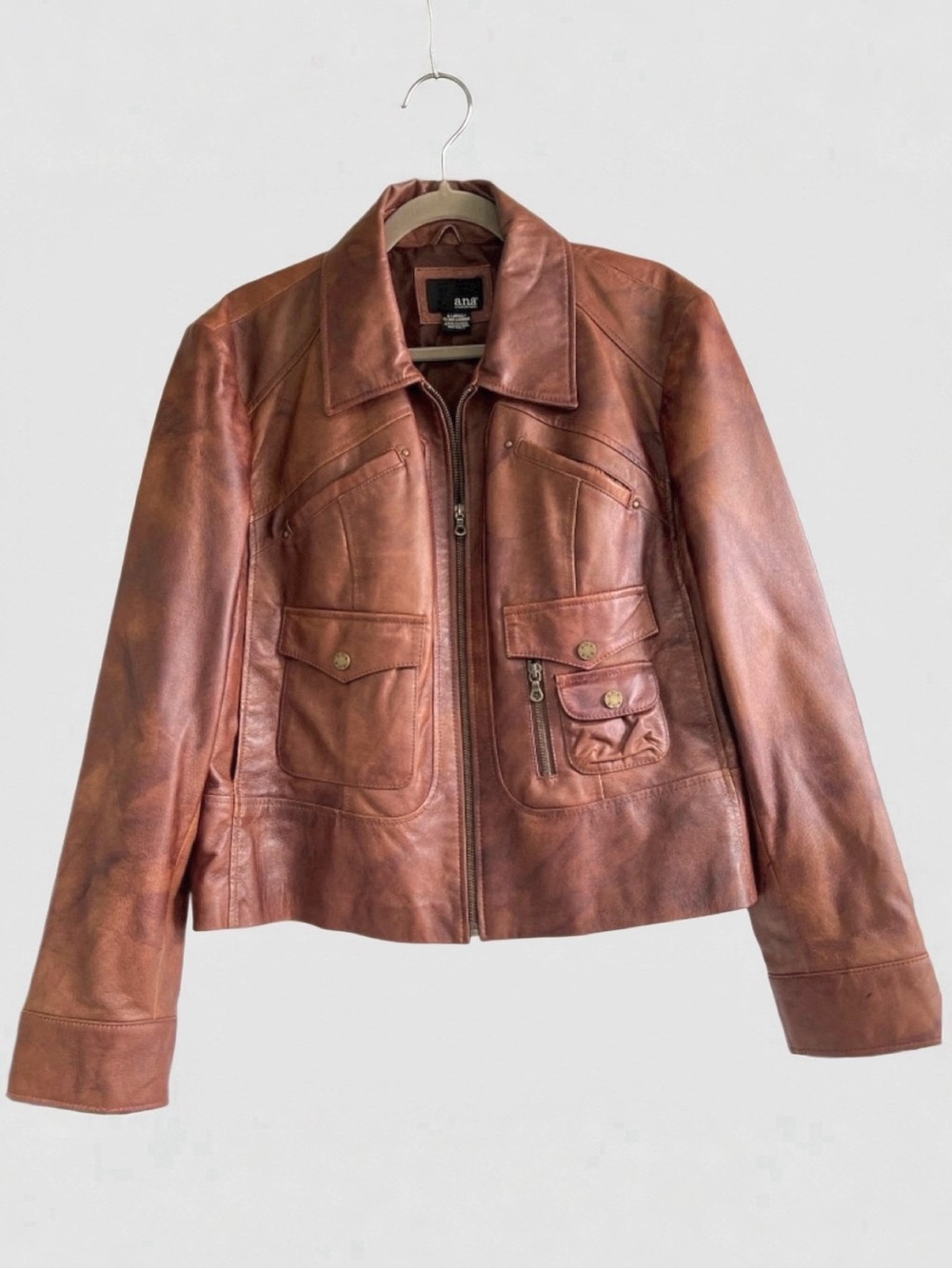 A.N.A. Genuine Leather Jacket - Picture 3 of 13